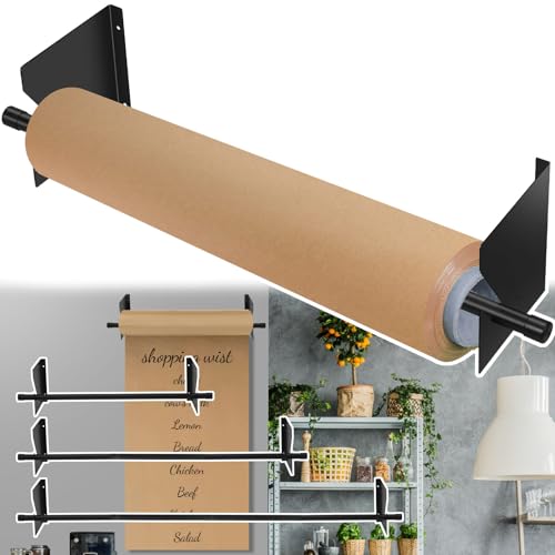 Heavy Duty Adjustable Wall Mount Paper Roll Holder Vinyl, Label 28"-60"