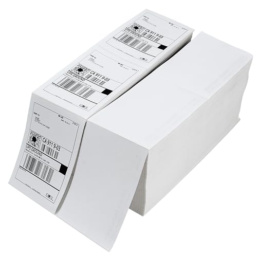 NATURALABEL 4" x 6" Fanfold Thermal Shipping Labels, 6,000 Labels, 2 Stacks