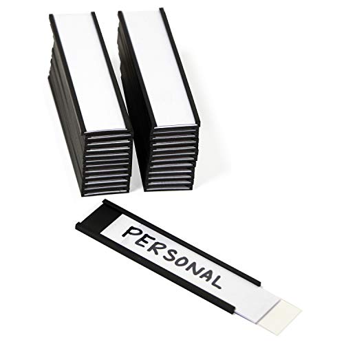 SmartSign Magnetic 'C' Channel Label Holders for Metal Racks and Shelves | 0.75" x 3" Pack of 25 - size: 0.75" x 3"