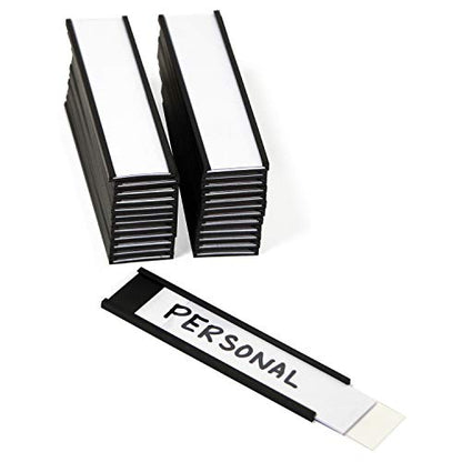 SmartSign Magnetic 'C' Channel Label Holders for Metal Racks and Shelves | 0.75" x 3" Pack of 25 - size: 0.75" x 3"
