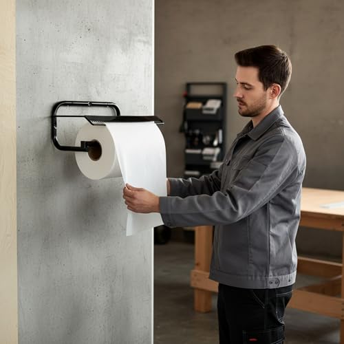 Jumbo Roll Shop Paper Towel Holder, Wiper Dispenser