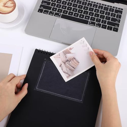 48 Pack Adhesive Index Card Holders, Clear 3 x 5 Label Pockets - size: 48 Pack 3 x 5 Inches