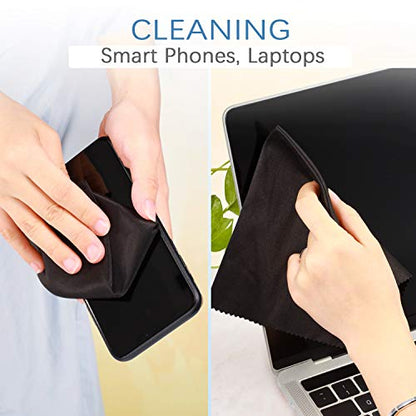 Frienda 12 Pack Microfiber Cleaning Cloth,Black - color: Black