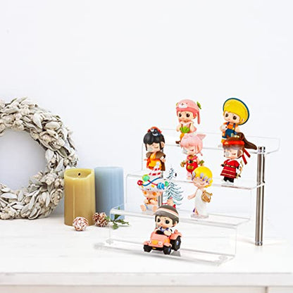 9 x 6 inch Clear Acrylic Display Riser, 4-Step, 2 Pack