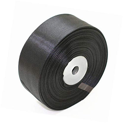 Black Satin Ribbon 1.5 Inch for Gift Wrapping, 50 Yards in Length - color: Black, size: 1.5"
