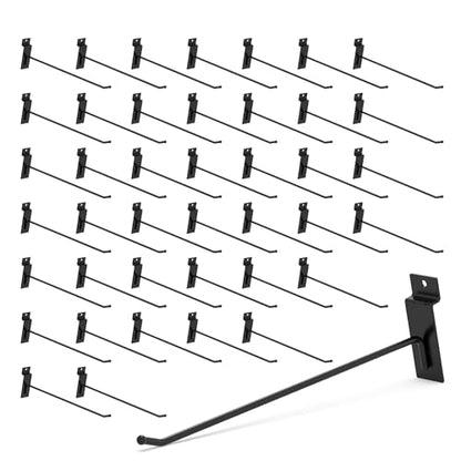 HUHOLE 32PC 10 Inch Slatwall Hooks Steel Hangers - style: Slatwall Hooks 10 Inch