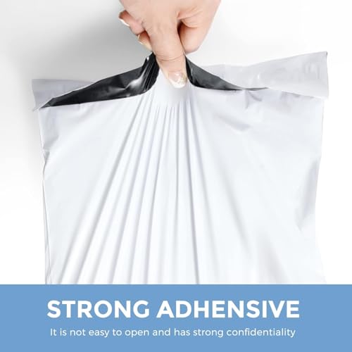 Metronic Poly Mailers 12x15.5 100 Pcs Medium Size Shipping Bags for Clothes - color: White, size: 12x15.5 100PC