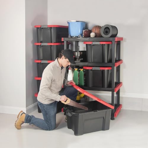 CRAFTSMAN 20-Gallon Heavy Duty Plastic Storage Bins with Lids, 4 Pack - size: 20 Gallon