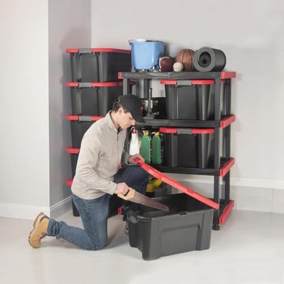 CRAFTSMAN 20-Gallon Heavy Duty Plastic Storage Bins with Lids, 4 Pack - size: 20 Gallon