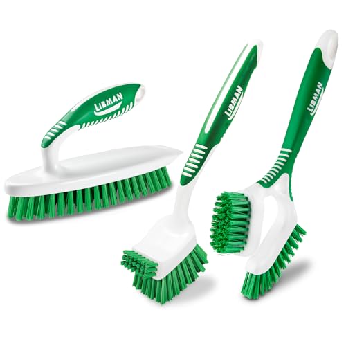 Libman Heavy Duty Scrub Brush Kit for Tub, Tile & Grout, 3 Brush Styles - style: Heavy Duty Scrub Brush Kit
