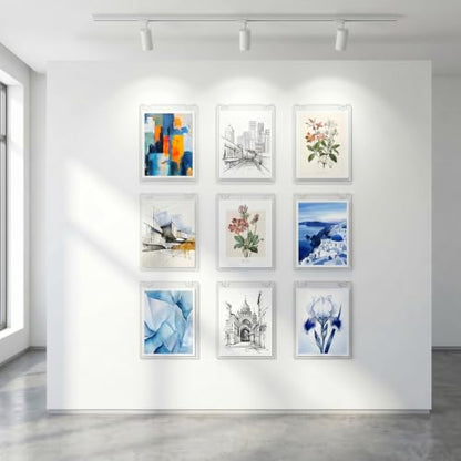 Daofary Acrylic Wall Sign Holder 8.5 x 11, 18 Pack Wall Mount,3-Way Install