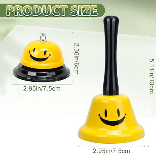 UCEC Ring Service Call Bell Smile Hand Ringing Bell for Hotel Counter - size: 2 Bells