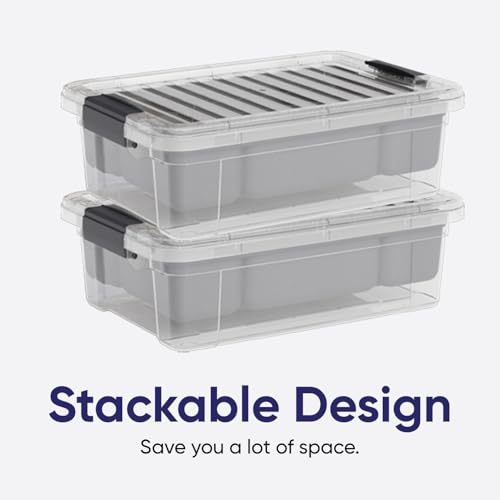 Superio Storage Container Organizing Bin with Removable Tray Plastic Tools, Sewing, Crafts Box, 7.5 Qt. - size: Medium 7.4 Qt. Flat