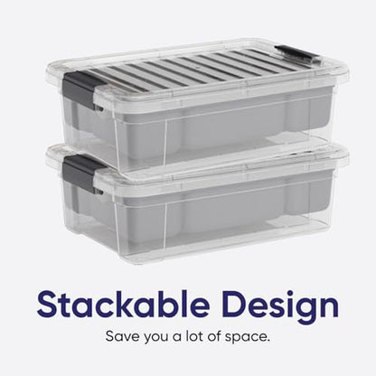 Superio Storage Container Organizing Bin with Removable Tray Plastic Tools, Sewing, Crafts Box, 7.5 Qt. - size: Medium 7.4 Qt. Flat