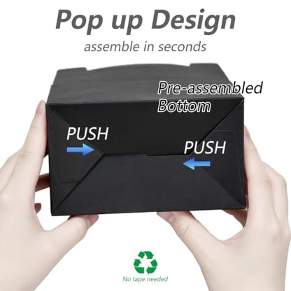 Aosric Small Black Gable Boxes 3.5 x 3.5 x 6.3 In, 30 Pack - color: Black