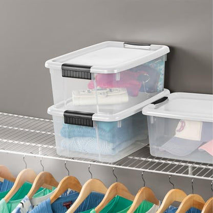 Sterilite Ultra Latch Box with Lids for Home and Office, 18 Quart, 24-Pack - size: 18 Quart, style: 24-Pack
