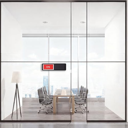 ON OFF Slider Sign, On Off Door Indicator Sign, Sliding Privacy Signs - color: Black On Off