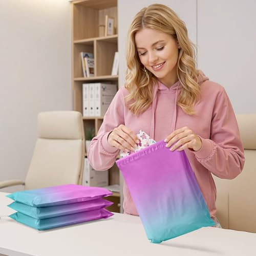 Metronic Cute Poly Mailers 10x13 1200PC Shipping Bags for Small Business - color: PinkGreen, size: 10x13" 1200PC