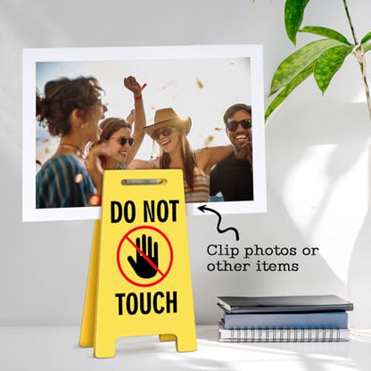 Funny Office Desk Accessories Decor DO NOT TOUCH Acrylic Mini Floor Do Not Disturb Sign Funny Cute Gag Office Decorations Gifts for Work Women - style: DO NOT TOUCH