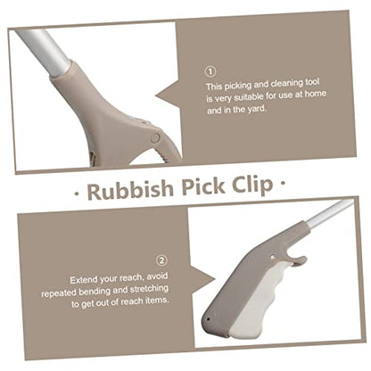 15.74In Folding Trash Clamp Grabber Tool Lightweight Durable Rubbish Picker with Non-Slip Friction Grip for Home Cleaning and High Shelf Reach
