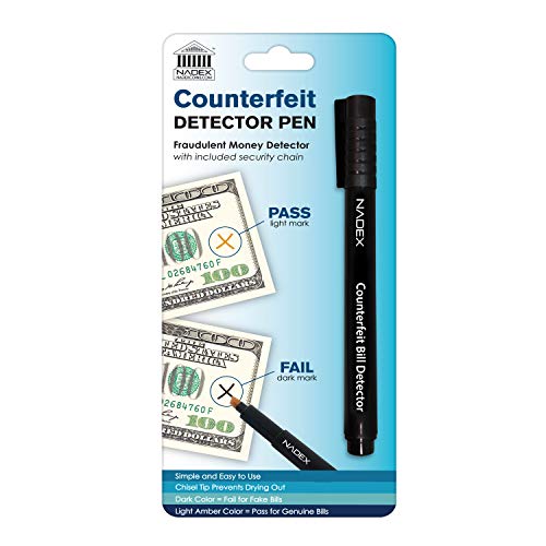 Nadex Counterfeit Pen, Easy Swipe - Gold for Real, Black for Fake, Detect Counterfeit Bills (1 Pack) - size: 1 Count (Pack of 1)