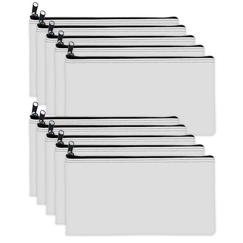 Carousel Checks Inc. Zipper Bank Deposit Bag, 5.5 by 10.5 Inches, White, Pack of 1