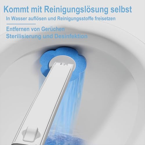 72 PCS Toilet Brush Refills,Toilet Cleaner Refill Pads Disposable Toilet Cleaning System Toilet Bowl Cleaners Scrubbing Pads for Bathtub Wash Basin(Only Refills，Only Fits for Ucaimao)-Blue - size: 0 set+72 refills-Blue