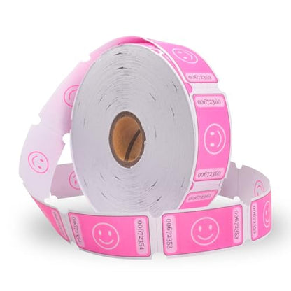 LLIKED Smile Raffle Tickets Roll 1"x2" for Events 1000 Pink - color: Pink