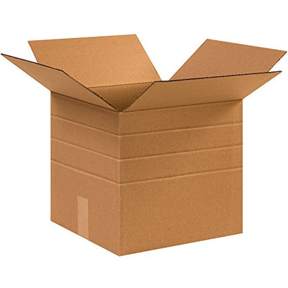Tape Logic TLMD121212R Multi-Depth Corrugated Boxes, 12 1/2" x 12 1/2" x 12", Kraft (Pack of 25) - size: 12 1/2 x 12 1/2 x 12"