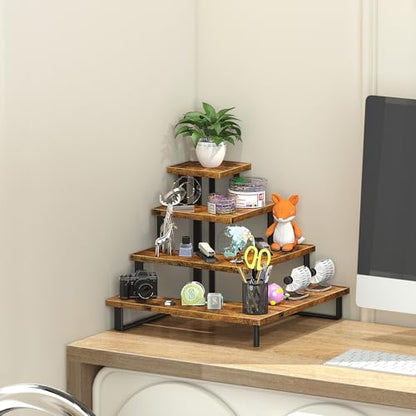 ELITEROO Wooden Cupcake Stand, Tiered Cupcake Display Tower Stand - size: Right Angle Corner