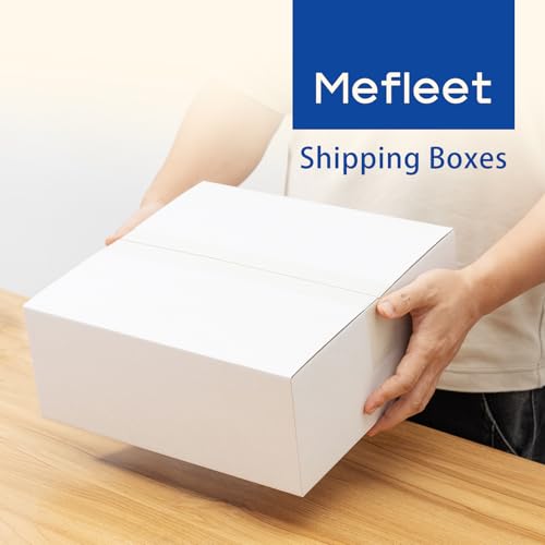 Mefleet 12x12x5" Shipping Boxes 25 Pack Corrugated Cardboard Box White - size: 12x12x5 inches (25 Pack)