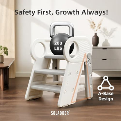 Soladder Foldable Toddler Step Stool for Bathroom Sink,Gray - color: Gray