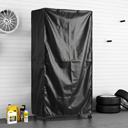 STARVAST Wire Shelf Cover, 210D Heavy Duty Silver-Coated Oxford Fabric, Dustproof, Heat Insulation, Wire Standing Shelving Covers with Zipper, Outdoor Storage Wire Rack Covers, 36" W x 18" D x 72" H