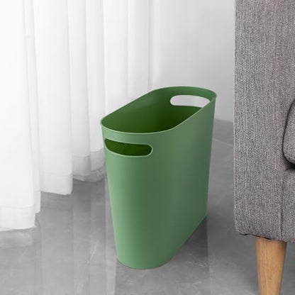rejomiik Small Bathroom Trash Can, 3.5 Gallon Slim Garbage Can, Green - color: Green, size: 1 pack