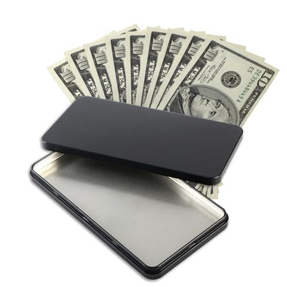 Metal Cash Box with Currency Tray, 4Pcs Black - color: Black