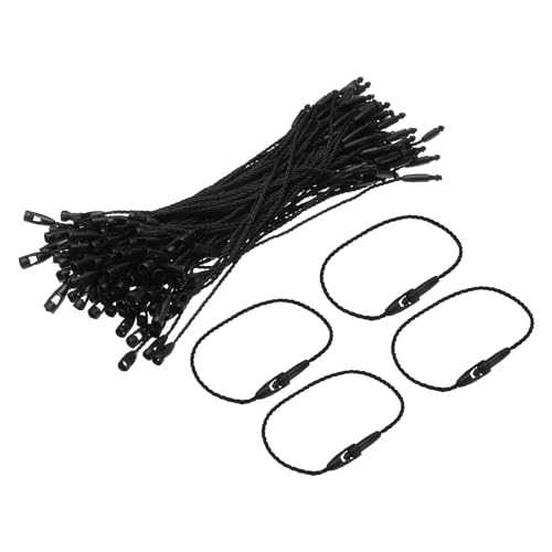MECCANIXITY Polyester Rope Hang Tag String 120mm x 1mm Black 200pcs - color: Black, size: 120mmx1mm