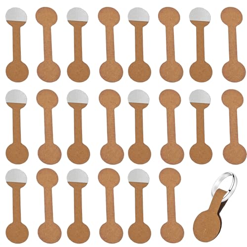 100Pcs Blank Jewelry Price Tags, Self Adhesive Label Stickers for Ring, Necklace, Bracelet, Earring, Display Cards, Easy Peel Off, Kraft Paper Hang Tags for Retail, Craft Shows (Round) - size: Round 2 inch/ 5 cm