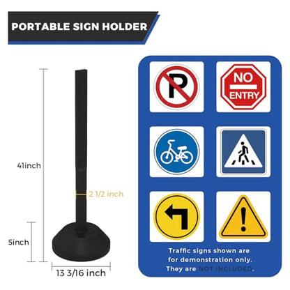 BESEA 6 Pack Portable Sign Stands, 41" Heavy Duty Outdoor Sign Stands