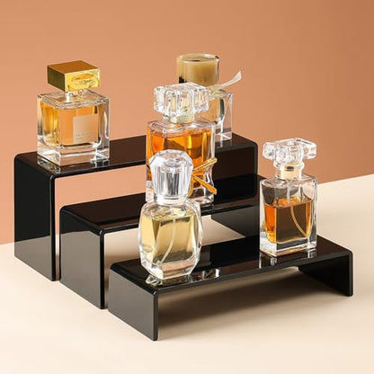ANDGOO 6 Pcs Acrylic Display Risers, 2 Set(7.9”L-8.3”L-8.7”L), Black - color: Black, size: 6Pcs (7.9”L~8.3”L~8.7”L)
