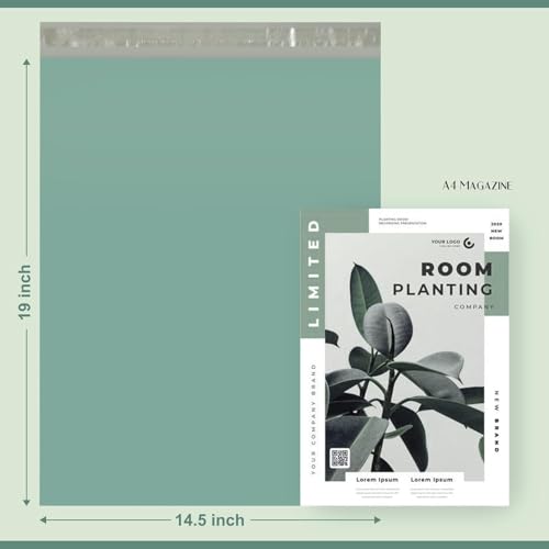 Metronic Poly Mailers 14.5x19 1000PC Large Shipping Bags for Small Business - color: Grayed Jade Green, size: 14.5x19 1000PC