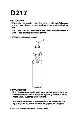 Westbrass R217-26 Kitchen Sink Deck Mount Liquid Soap/Hand Sanitizer Dispenser with Refillable 12 oz Bottle, Polished Chrome - color: Polished Chrome