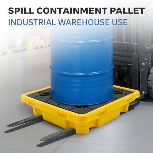 Spill Containment Pallet for 55-Gallon Drum, 11-Gallon Sump