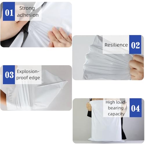 120 Pcs Poly Mailer Envelope 4 Sizes Shipping Bags Self Adhesive Clasp Envelope Self Adhesive Tear Proof Mailing Covers(8 x 12 In, 10 x 14 In, 13 x 18 In, 15 x 20 in)
