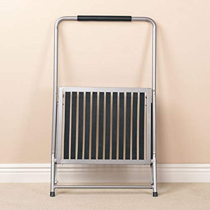 LivingSURE Extra Wide Folding Step Stool with Foam-Grip Handle -