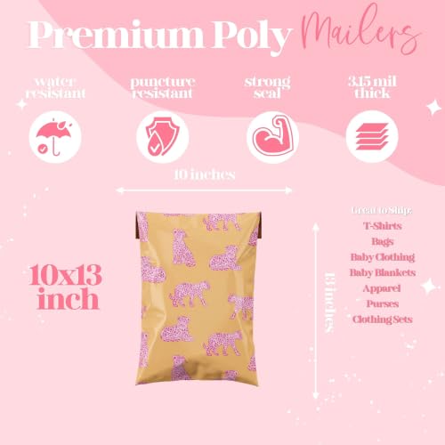 Pretty Package Store Poly Mailer Variety Pack, 36 Bags, Assorted Sizes