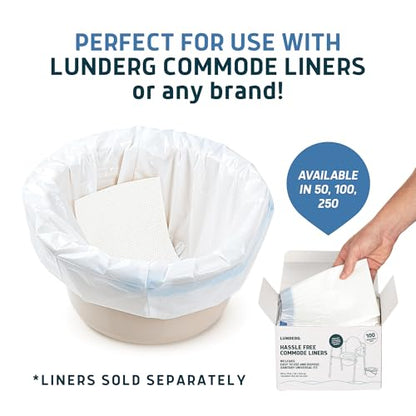 Lunderg Super Absorbent Commode Pads - Medical Grade Value Pack 250 Count - size: 250 Count