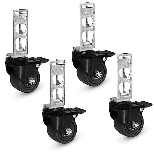 Iron Forge Tools Rolling Storage Rack Caster Wheels, Set of 4-3 Inch - size: 3 Inch - 1360 lb Capacity