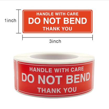 Do Not Bend Stickers - 150 Pcs 1x3 inch Shipping Protection for Photos, Documents, Artwork, and Mailers: Clear Message, Strong Adhesive - color: Do Not Bend