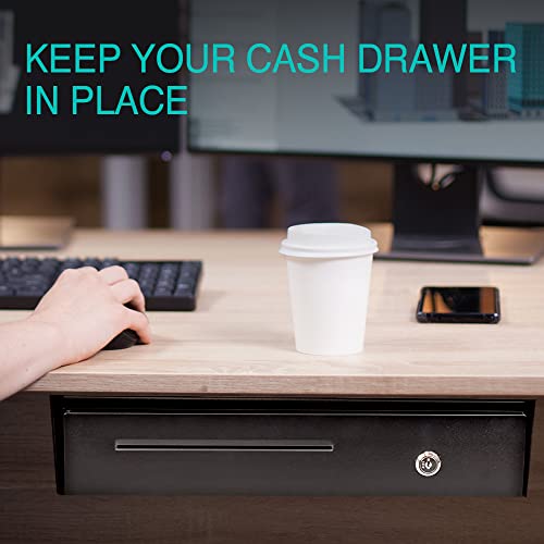 Cash Drawer Under Counter Mount Brackets 1.8 x 13.3 x 3.8 Inches - Black - color: Black, size: 13 Inches (1 Pack)