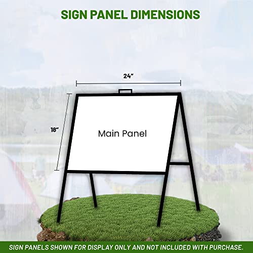 A-Frame Sign Holder - Folding Open House Stand, 18 x 24 in, Black, 2 Packs - size: 18x24 (2 Pack)